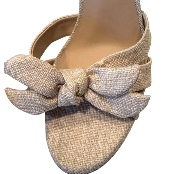 ❤️💗❤️ Antonio Melani LAURIE LINEN Knottec Ankle Strap Platform Sandals