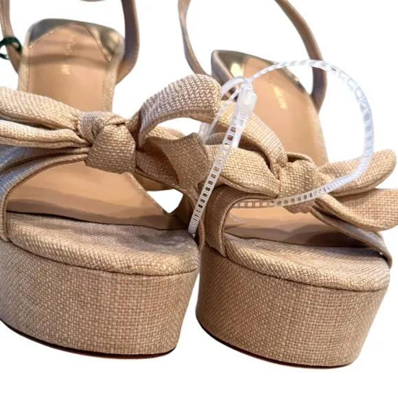 ❤️💗❤️ Antonio Melani LAURIE LINEN Knottec Ankle Strap Platform Sandals