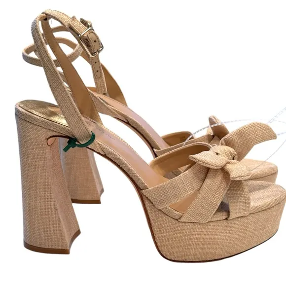 ❤️💗❤️ Antonio Melani LAURIE LINEN Knottec Ankle Strap Platform Sandals