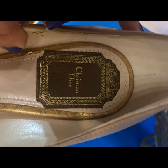 👠 Christian Dior Leather DIOR SHOES LOLITA PEEP TOE PUMPS 35