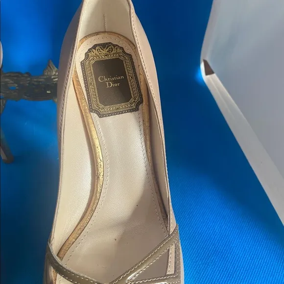 👠 Christian Dior Leather DIOR SHOES LOLITA PEEP TOE PUMPS 35
