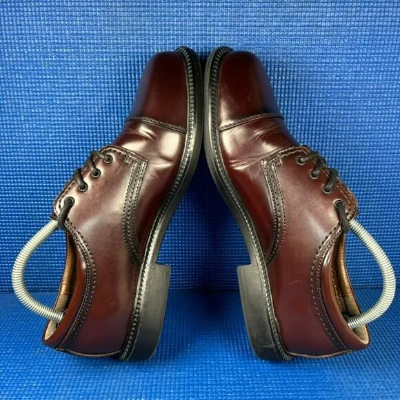 🔴 DOCKERS GORDON CAP TOE OXFORD Men`s Size 9M Burgundy Dress Shoes 90-2219