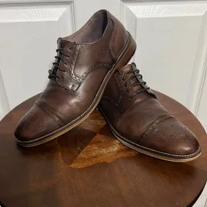 🔥🔥 Johnston &amp; Murphy Derby 59-1993 Leather Dress Shoe 10.5M Carriker Cap Toe