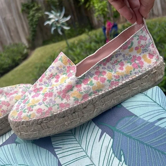 ▶️ Loveshackfancy x Manebi  ◀️ Slipper Platform Espadrille in Fruity Punch