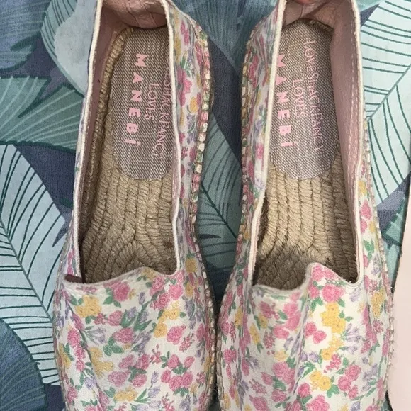 ▶️ Loveshackfancy x Manebi  ◀️ Slipper Platform Espadrille in Fruity Punch