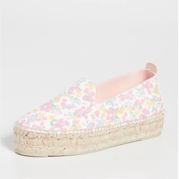 ▶️ Loveshackfancy x Manebi  ◀️ Slipper Platform Espadrille in Fruity Punch