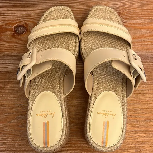 🆕 SAM EDELMAN Carson Espadrille Wedge Sandal- Color: Bleached Wheat- Size 10.5