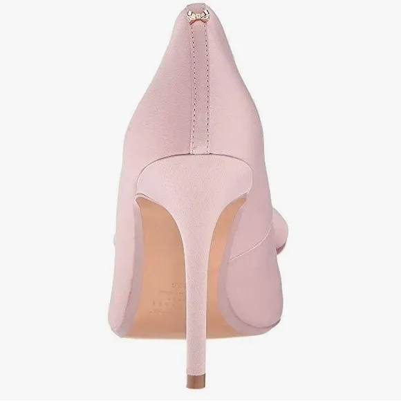 🎀 Ted Baker Skalett Pumps New-in-box light pink satin 4” heel w/bows, Sz37.5/7