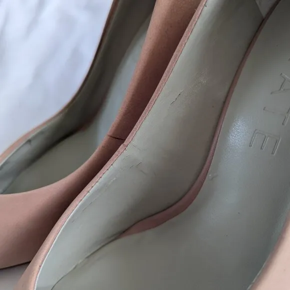 1. State blush leather block heel pointed toe pump - retro-inspired pink nude
