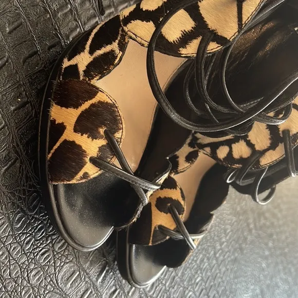 10 Crosby Derek Lam Multi Animal Print Jardie Pumps Size 8 1/2