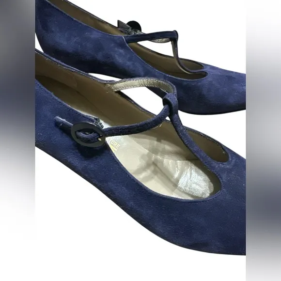 111. 👠 Salvatore Ferragamo ladies violet purple suede shoes 81/2 AAAA