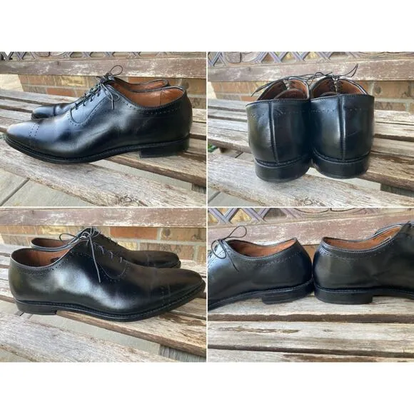 12E Allen Edmonds &quot;Vernon&quot; Black Leather Oxford Dress Shoes Made in USA