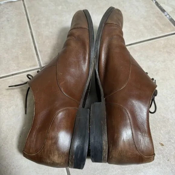 $375 NICE Wolf &amp; Shepherd Men's 12 A Cap Toe Oxford Dress Shoes Brown Portugal