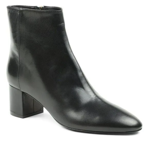 $449 Bruno Magli VINNY LEATHER ANKLE BOOT Womens Shoes Black SZ 8.5 EU 39 NEW