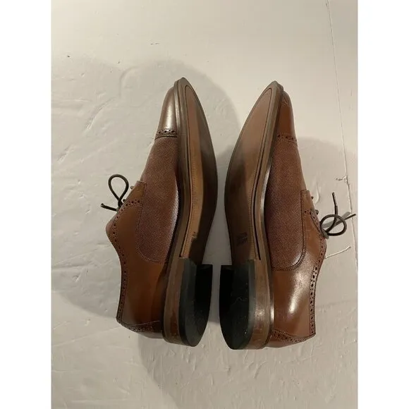 5912574 WT50 JOHNSTON MURPHY SUTTON CAP TOE MENS SHOES 9.5 TAN LEATHER