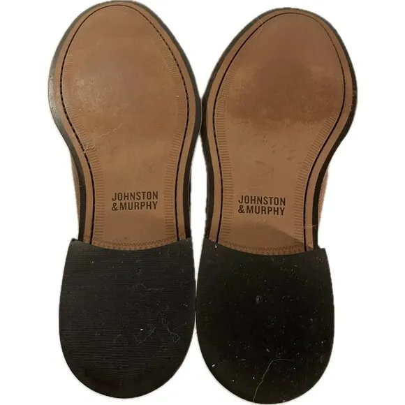 5912574 WT50 JOHNSTON MURPHY SUTTON CAP TOE MENS SHOES 9.5 TAN LEATHER