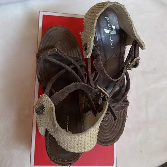 “7 for All Man Kind”  Womens Wedge Sandals Open Toe