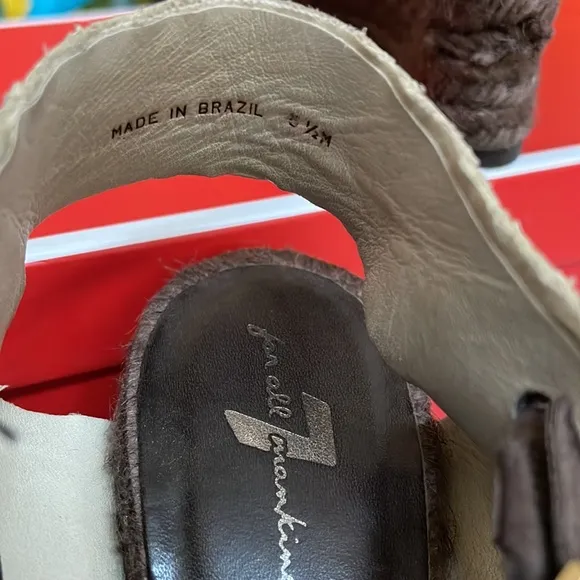 “7 for All Man Kind”  Womens Wedge Sandals Open Toe