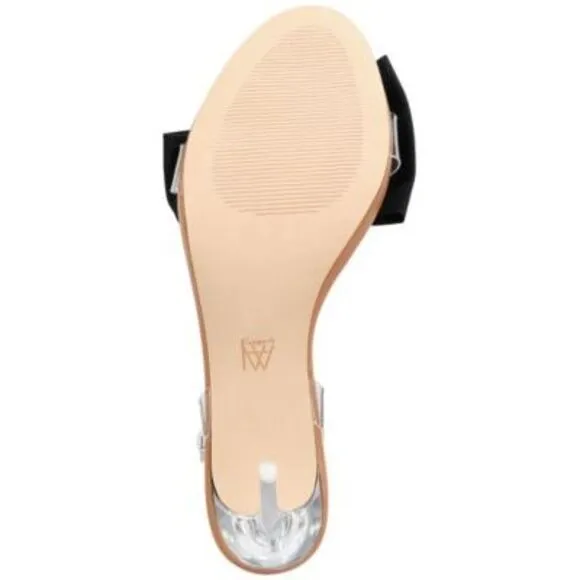 AAJ BY AMINAH Womens Black Yahira Almond Stiletto Gladiator Sandals Shoes 8.5 M