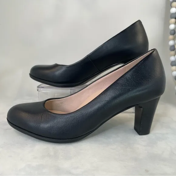Abeo B.I.O. System Venice size 6N Black Leather heel dress shoes