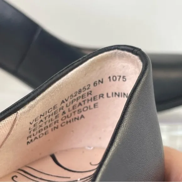 Abeo B.I.O. System Venice size 6N Black Leather heel dress shoes