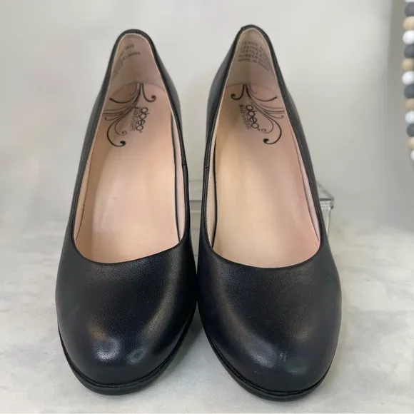 Abeo B.I.O. System Venice size 6N Black Leather heel dress shoes