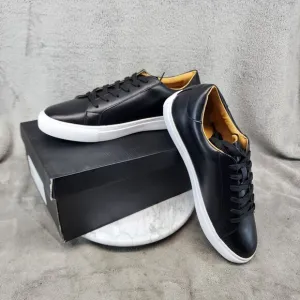 Ace Marks Shoes Mens Size 12 Black Lace Up Dress Sneaker *NWT*