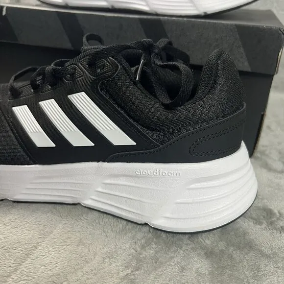 Adidas Galaxy 6 Running Shoes Mens Size 8 Black/White Low‎ Top Casual Comfort