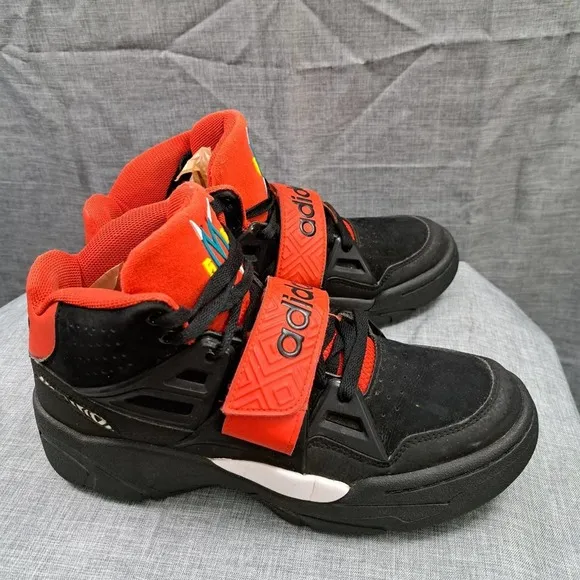 Adidas Mens Mutombo TR Block G98038 Red Black Lace Up Basketball Shoes Size 8.5
