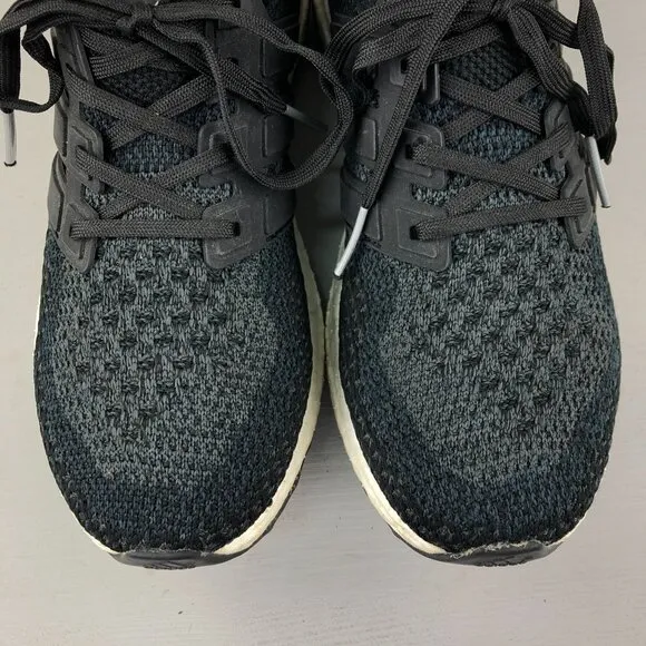 Adidas Men's Size 7 Ultra Boost 2.0 2016 Core Black PrimeKnit Lace-Up Sneakers**
