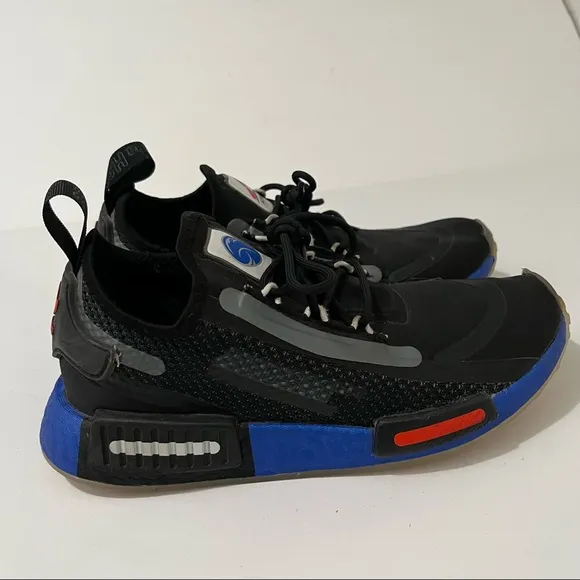 Adidas Originals NMD R1 Black Red Blue NASA Artemis Space Race Shoes Mens Size 6