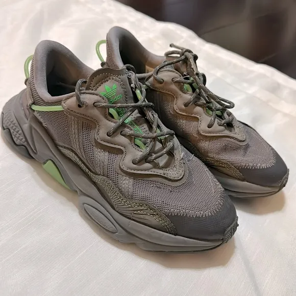 adidas Originals Ozweego Casual Shoes 'Charcoal Grey Green