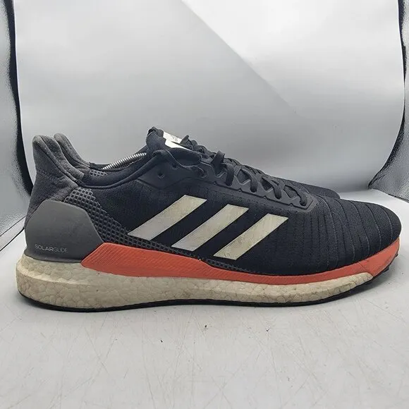 Adidas Solar Glide 19 Mens 13 Black Orange Sneaker Shoes Athletic Running G28062
