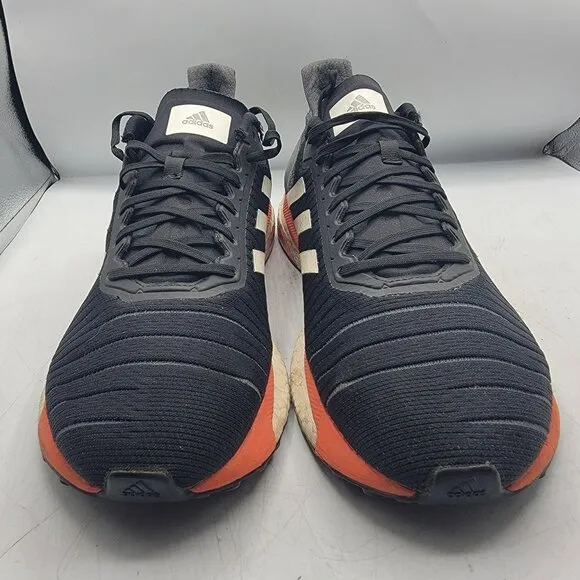 Adidas Solar Glide 19 Mens 13 Black Orange Sneaker Shoes Athletic Running G28062
