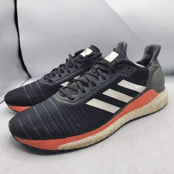 Adidas Solar Glide 19 Mens 13 Black Orange Sneaker Shoes Athletic Running G28062