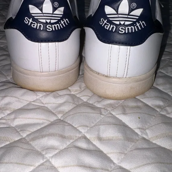 Adidas Stan Smith White and Blue Men's Shoes Size 9.5