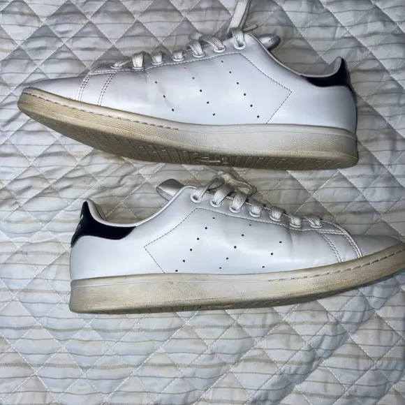 Adidas Stan Smith White and Blue Men's Shoes Size 9.5