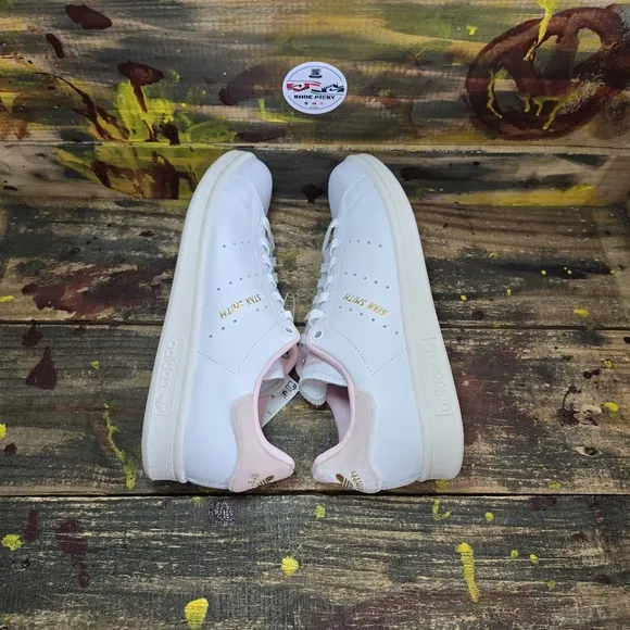 Adidas Stan Smith Women's sz 8.5,9 White Velvet‎ Sandy Pink Casual Shoes IF7002