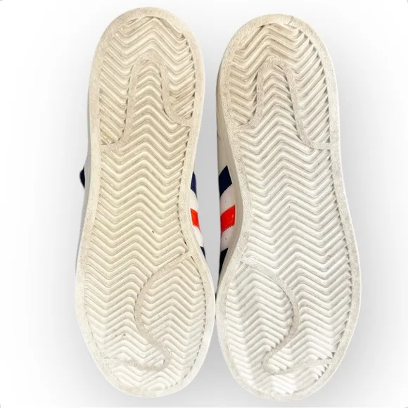 ADIDAS Superstar Shoes in Off White /Better Scarlet /Solar Red, Size 7