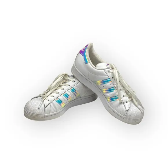 adidas x stan smith ★ Superstar J VS Superstan Sneakers ★ White Iridescent ★ 4.5