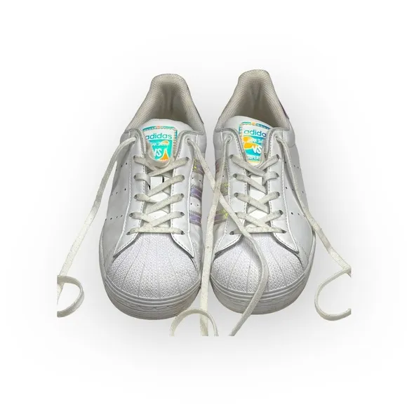 adidas x stan smith ★ Superstar J VS Superstan Sneakers ★ White Iridescent ★ 4.5