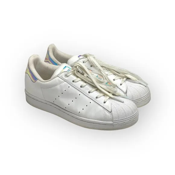 adidas x stan smith ★ Superstar J VS Superstan Sneakers ★ White Iridescent ★ 4.5