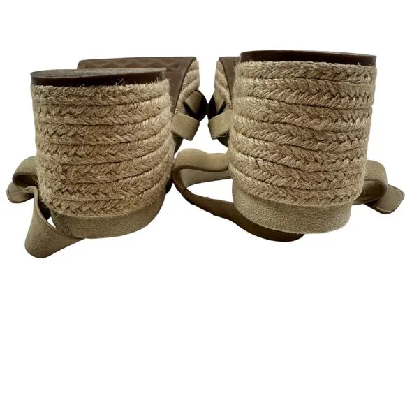 Aerosoles Chatham Natural Woven Heeled Sandals Women's Size 8