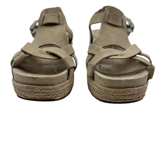 Aerosoles Chatham Natural Woven Heeled Sandals Women's Size 8