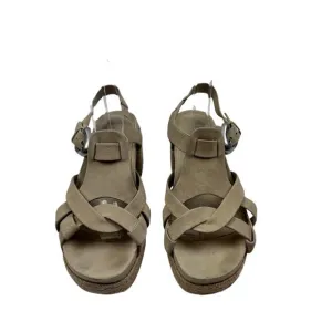 Aerosoles Chatham Natural Woven Heeled Sandals Women's Size 8