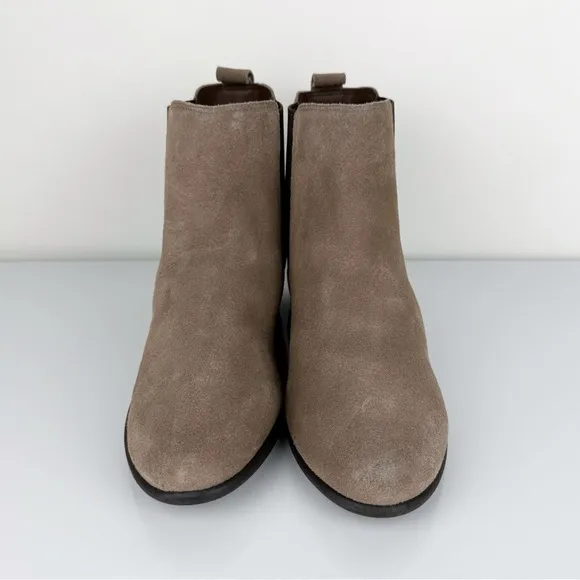 Aerosoles Women's Step Dance Suede Ankle Boots Taupe Size 9.5
