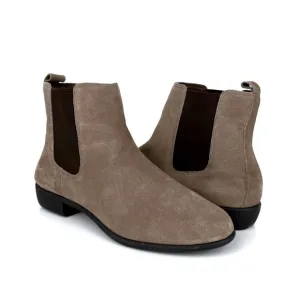 Aerosoles Women's Step Dance Suede Ankle Boots Taupe Size 9.5
