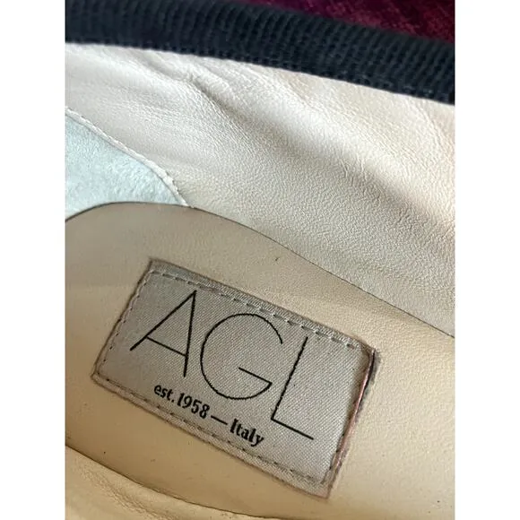 AGL ATTILIO GIUSTI LEOMBRUNI Jomy Pointed Toe Ballet Flat Cognac Size 41 US 11