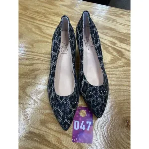 AGL Attilio Giusti Leombruni Pump Women's 8 Black Leopard Print Block Heel