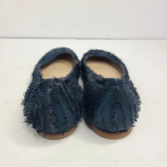 AGL Attilio Giusti Leombruni Womens Navy Blue Fringe Ballet Flats Shoes Sz EU 36